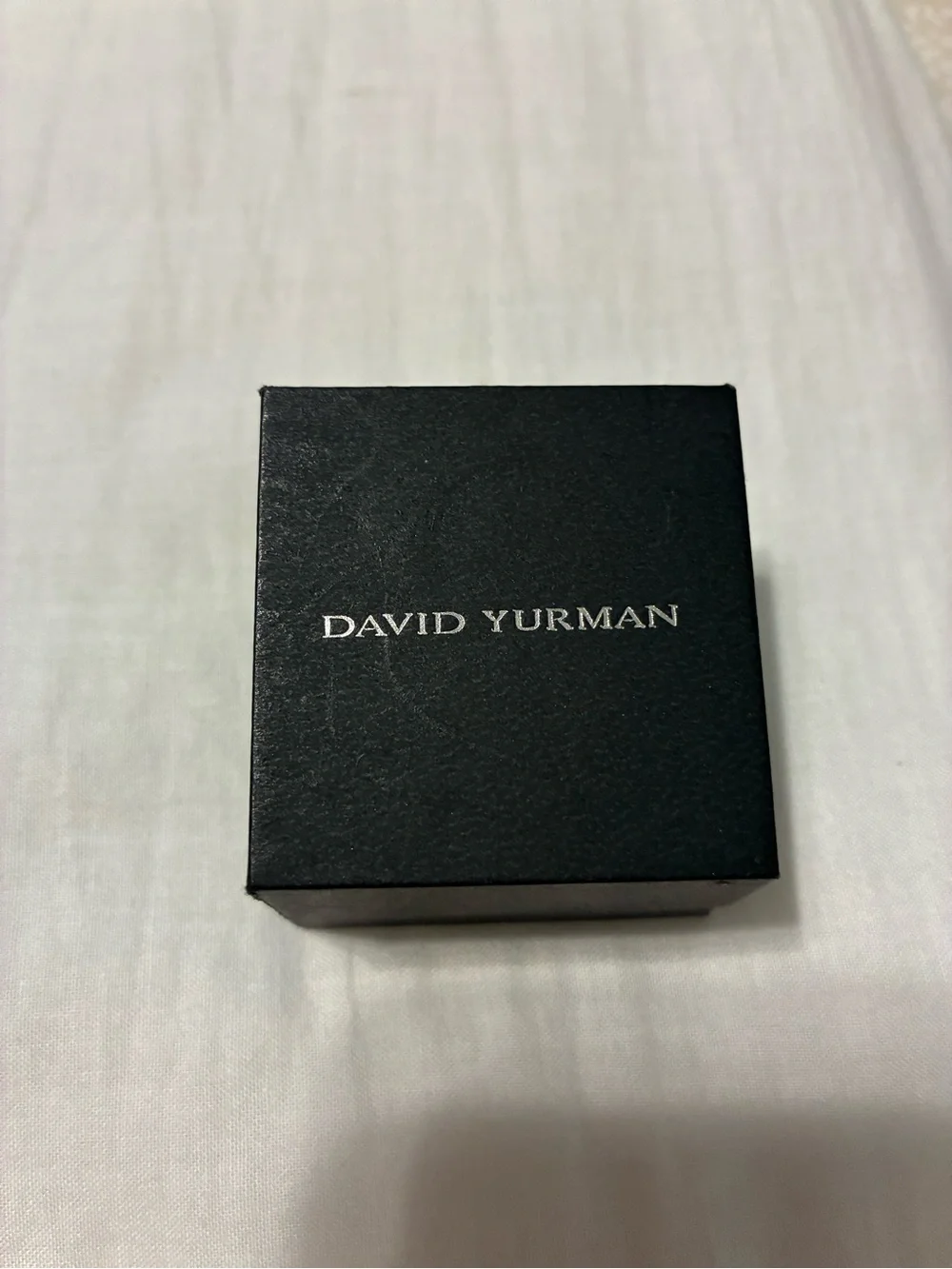 David Yurman Sterling Silver White  Topaz Cable Ring